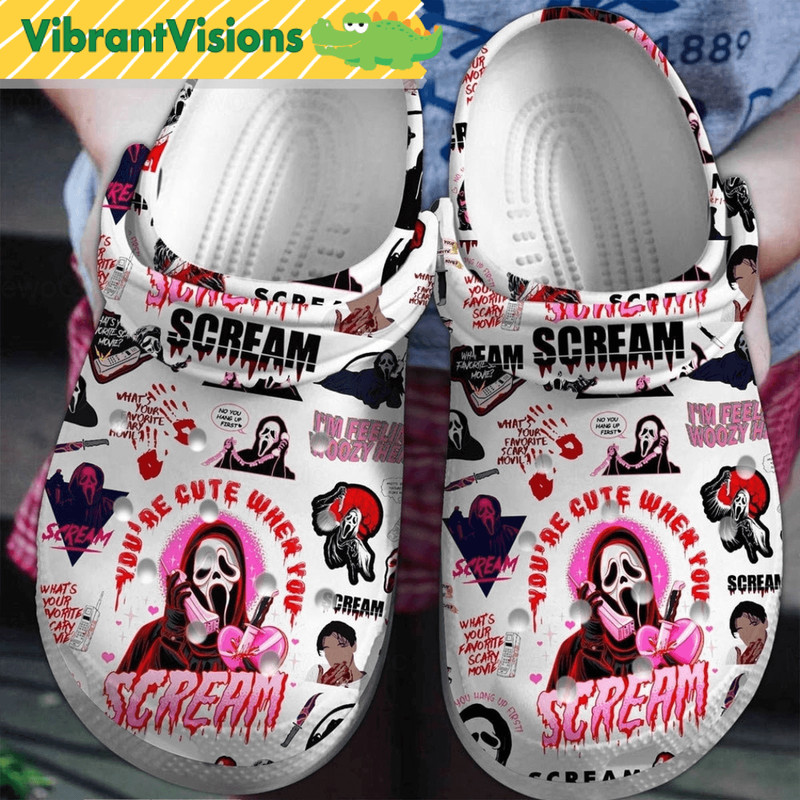 Ghostface Scream Halloween Clogs Shoes 0