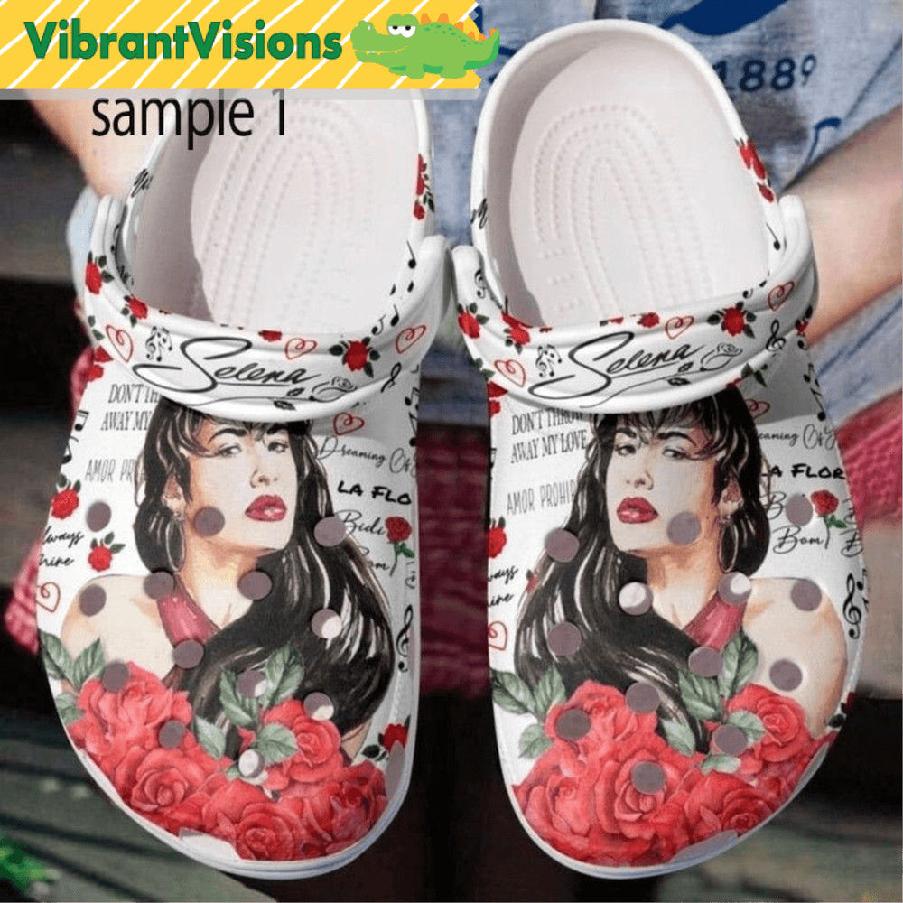 Funny Selena Quintanilla Como La Flor Clogs Shoes 0