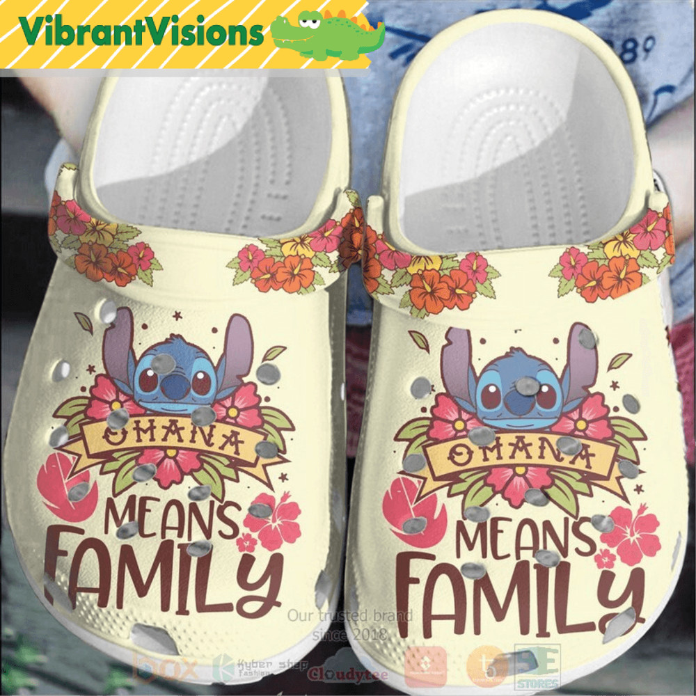 Disney Stitch Ohana Mean Family Clogs Shoes Gift For 0