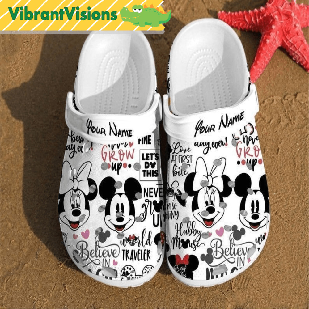 Custom Name Mickey Mouse Crocs 0