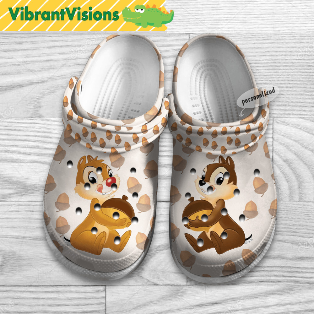 Chip And Dale Hazelnut Pattern Disney Graphic Cartoon Crocs Shoes 0