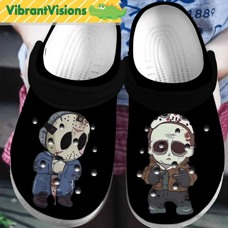 Black Jason Voorhees Friday The 13th Horror Movie Halloween Clogs Shoes 0
