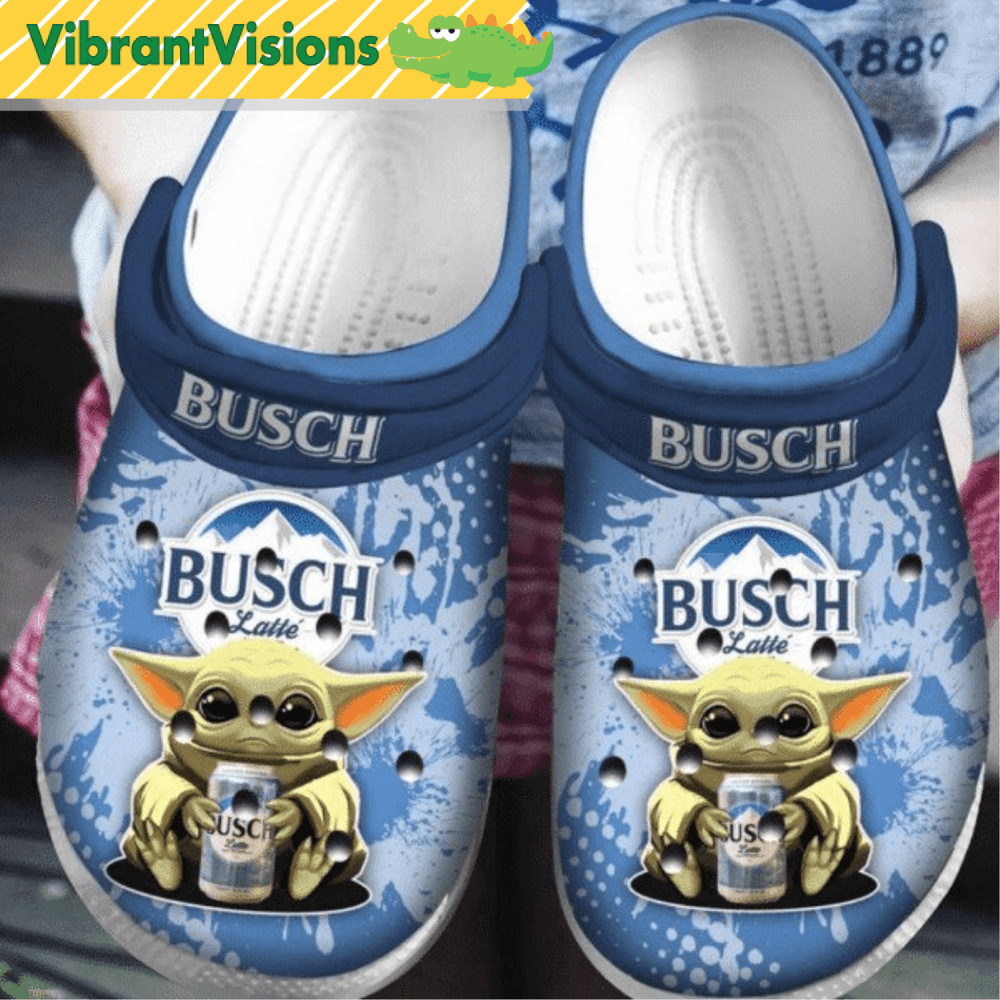Baby Yoda Busch Latte Beer Crocs Crocband Clogs 0