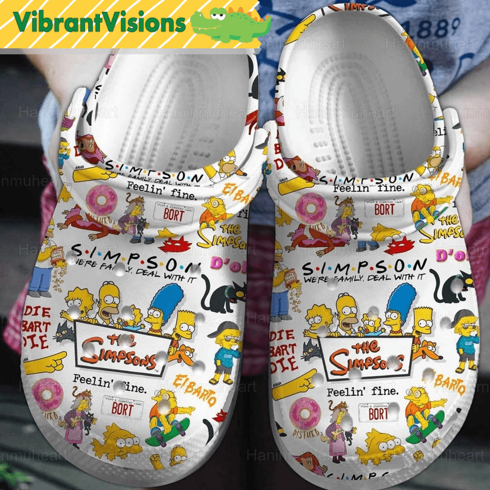 The Simpsons Clog Shoes Homer Simpson Bart Simpson Sandal Shoes Gift For Women Simpsons Family Summ 0