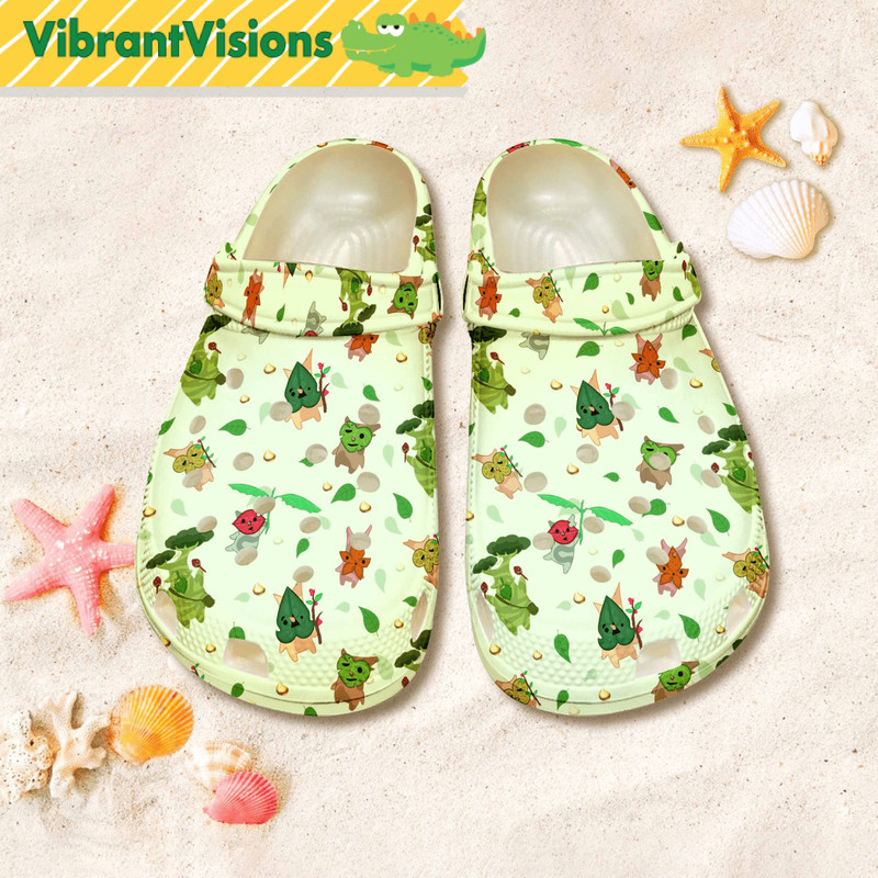 The Legend Of Zelda Shoes Zelda Korok Flora Of Hyrule Shoes Breath Of The Wild Clogs Video Game San 0