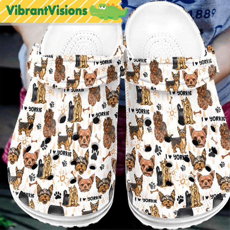 Yorkshire Terrier Pattern Crocs 0