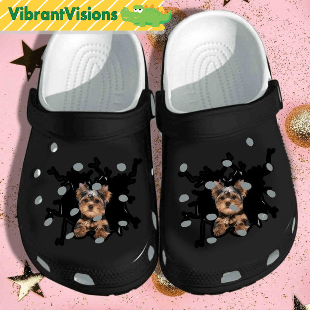 Yorkshire Terrier Wall Broken Dog Crocs 0