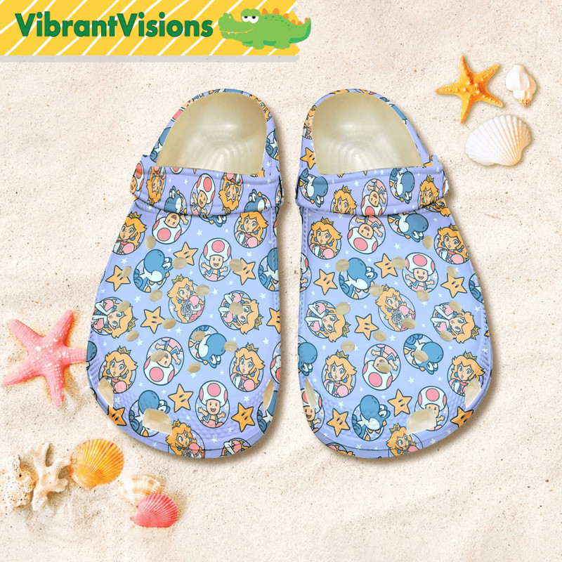 Super Mario Clog Shoes Mario Princess Peach Sandal Shoes Gift For Women Princess Peach Toad Summer 0