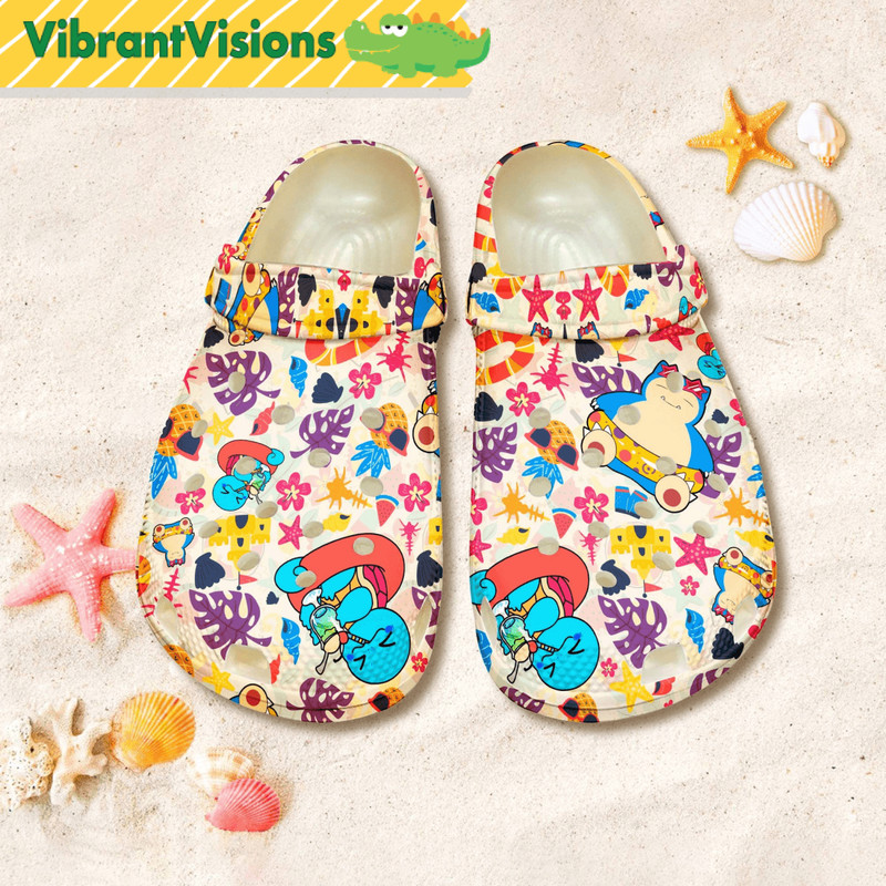 Squirtle Snolax Clog Shoes Squirtle Tropical Sandal Shoes Squirtle Anime Shoes Snolax Summer Shoes 0