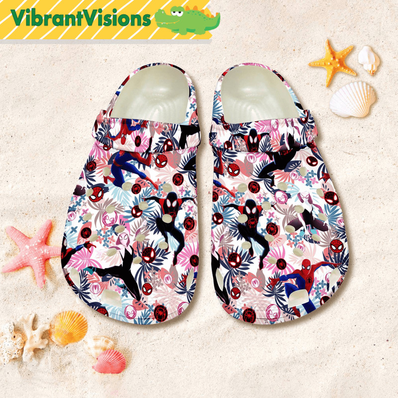 SpiderMan Across The SpiderVerse Shoes Spider Man Shoes Miles Morales GhostSpider Clog Spidey Super 0