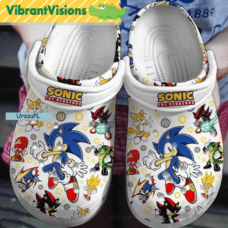Sonic The Hedgehog Clog Shoes Sonic Hedgehog Amy Rose Sandal Shoes Gift For Women Sonic Video Game 0