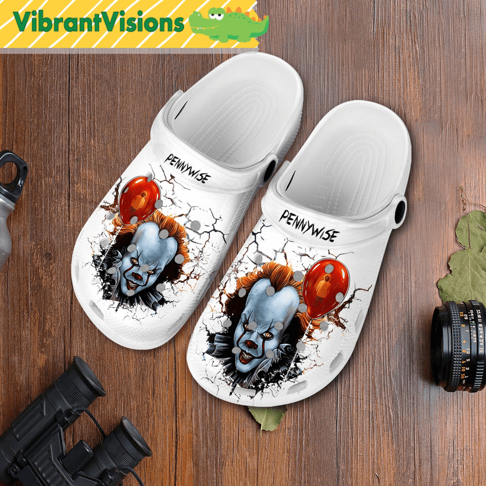 Pennywise Clog Shoes Pennywise Sandal Shoes It Movie Horror Character Summer Shoes Horror Halloween 0