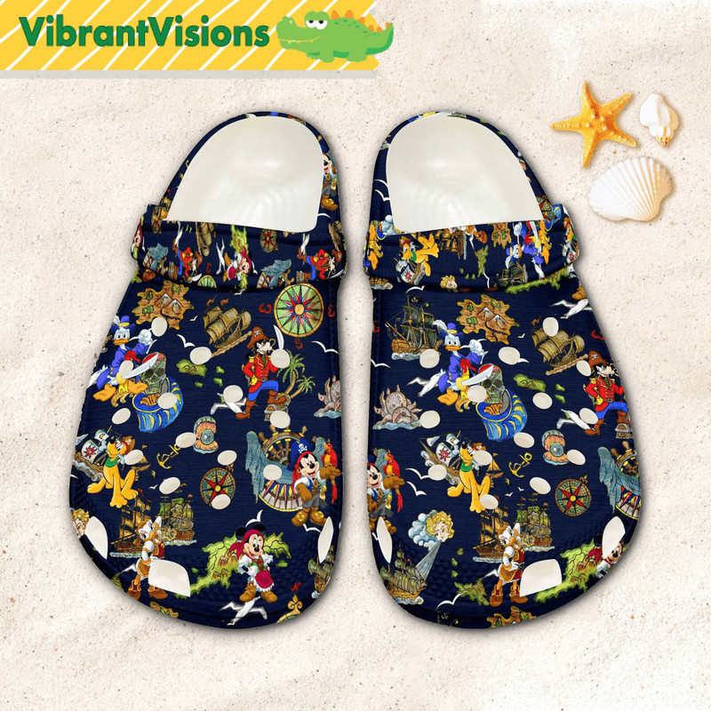 Mickey Pirates Of Caribbean Clogs Mickey Pirate Cruise Clogs Mickey And Friends Summer Beach Shoes 0