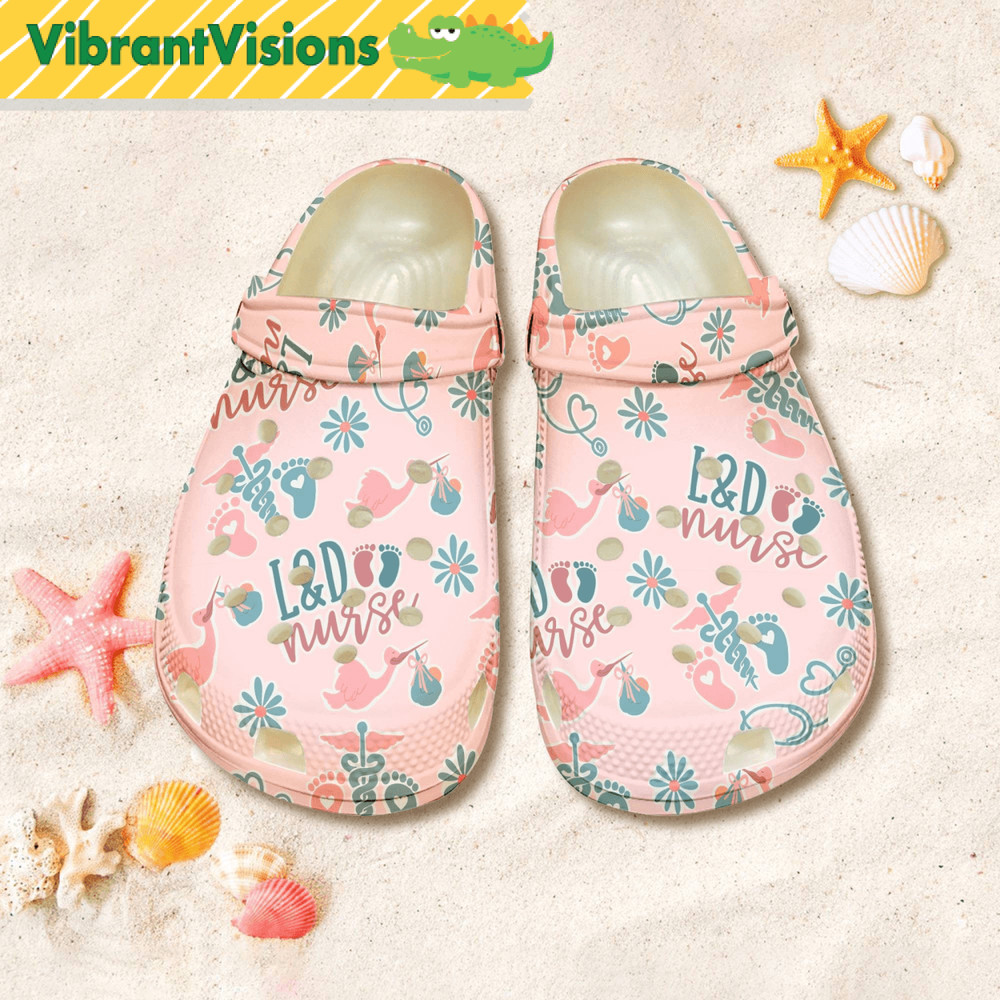 Labor And Delivery Clog Shoes Nurse Sandal Shoes Gift For Women Medical Nursing L And D Nurse Shoes 2