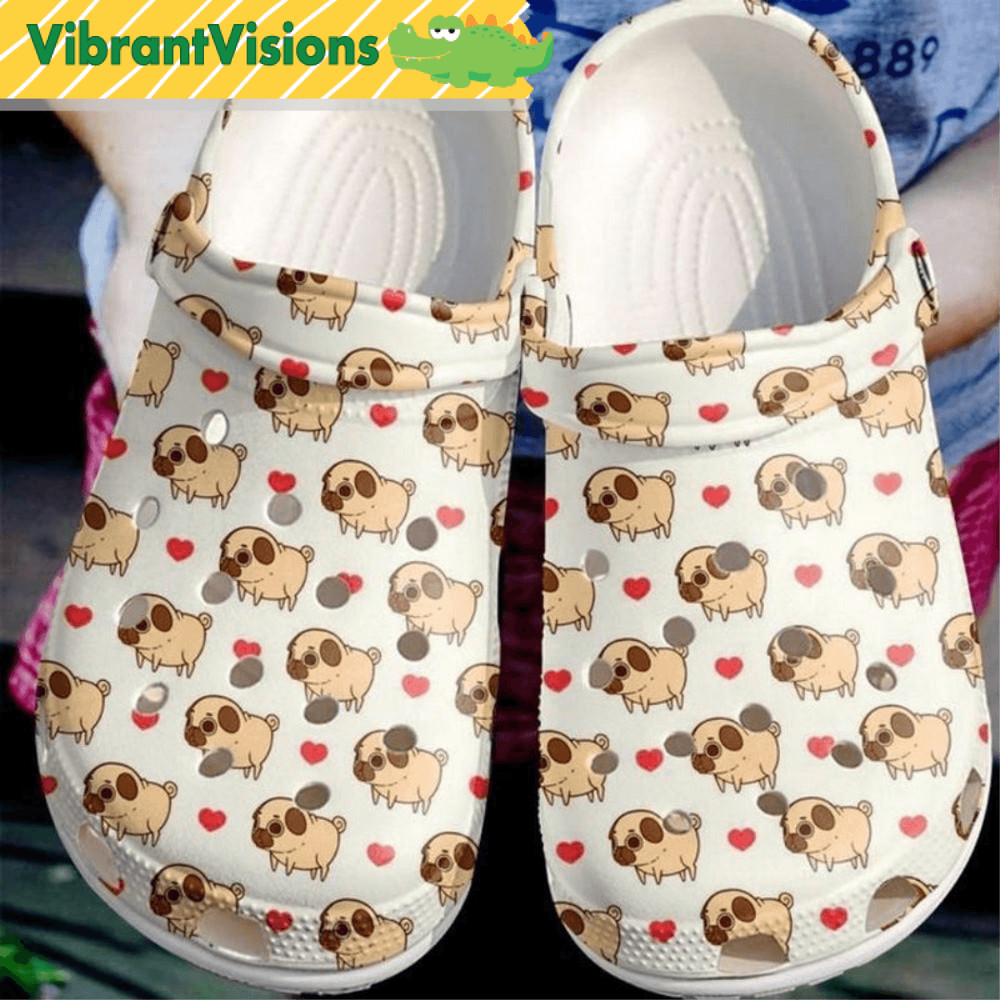 Pug Cutie Pattern Dog In Crocs 0