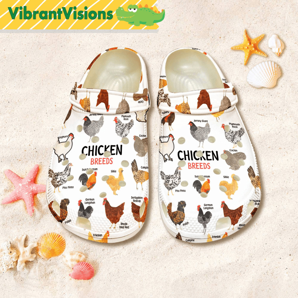 Funny Chicken Breeds Clog Shoes Chicken Sandal Shoes Gift For Women Gift For Farmer Funny Chicken S 0