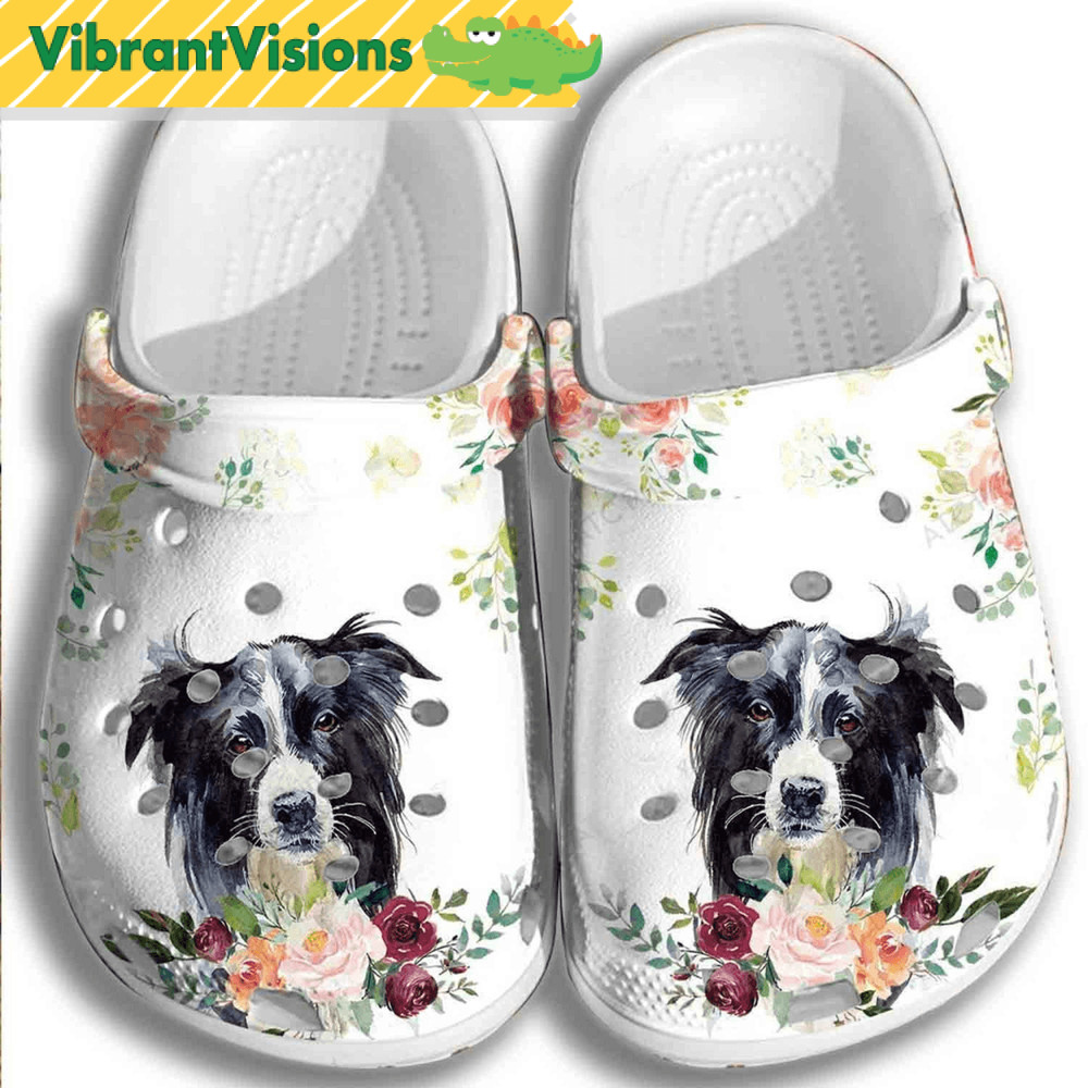 Collie Dog Shoes Collie Flower Clog Dog Lovers Sandal Crocs Crocband Shoes Dog Breed Shoes For Men 0