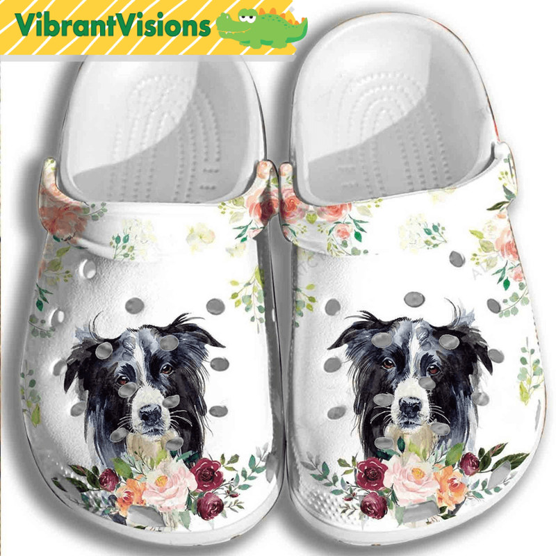 Collie Dog Shoes Collie Flower Clog Dog Lovers Sandal Crocs Crocband Shoes Dog Breed Shoes For Men 0