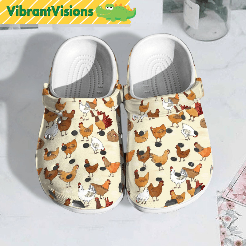 Chicken Farmer Clog Shoes Chicken Sandal Shoes Gift For Women Gift For Farmer Funny Chicken Shoes S 0