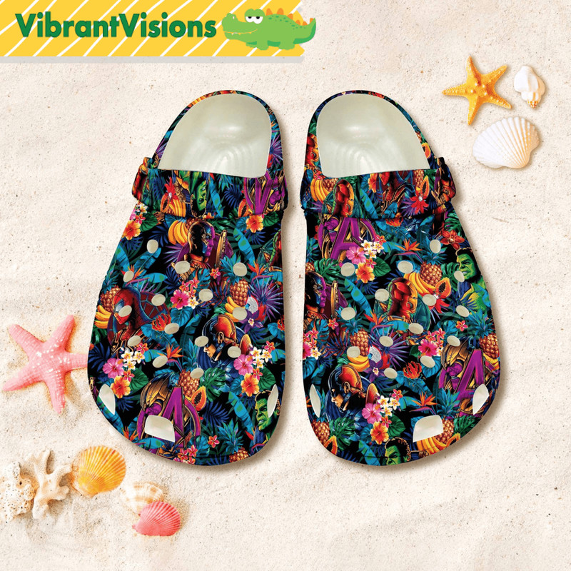 Avengers Team Shoes Superhero Synthwave Shoes Captain America Iron Man Hulk Clogs Avenges Marvel Sa 0