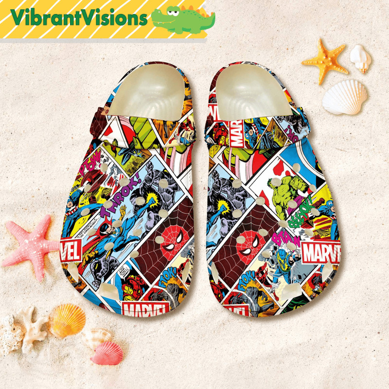 Avengers Shoes Superhero Comic Shoes Thor Hulk Iron Man Sandal Crocs Clog Shoes Summer Shoes Family 0