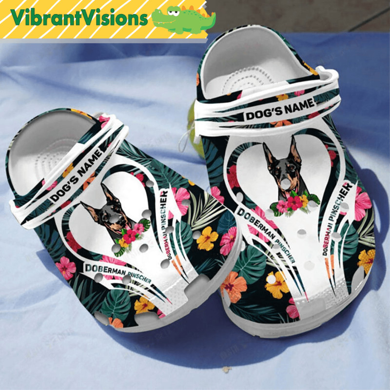 Personalized Doberman Crocs Clog Shoes 0