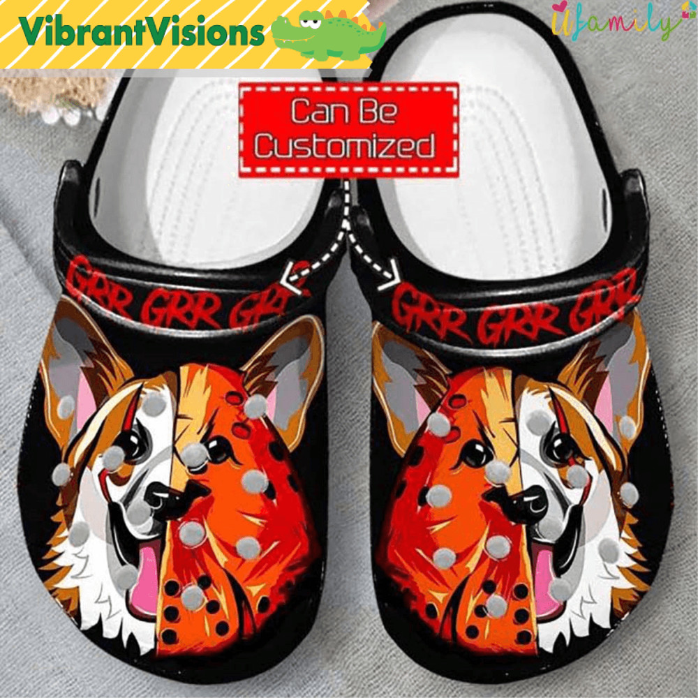 Personalize Honor Mask Corgi Crocs 0