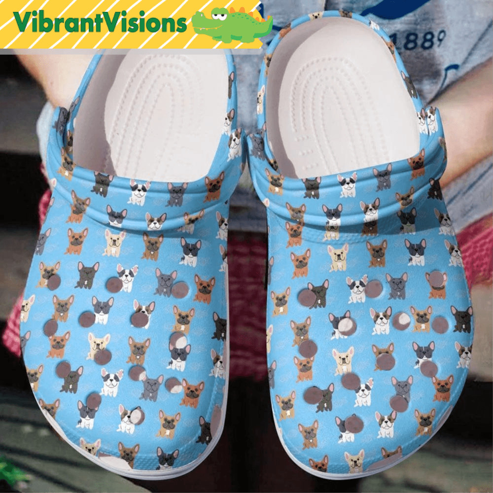 Pattern French Bulldog Puppy Dog Crocs 0