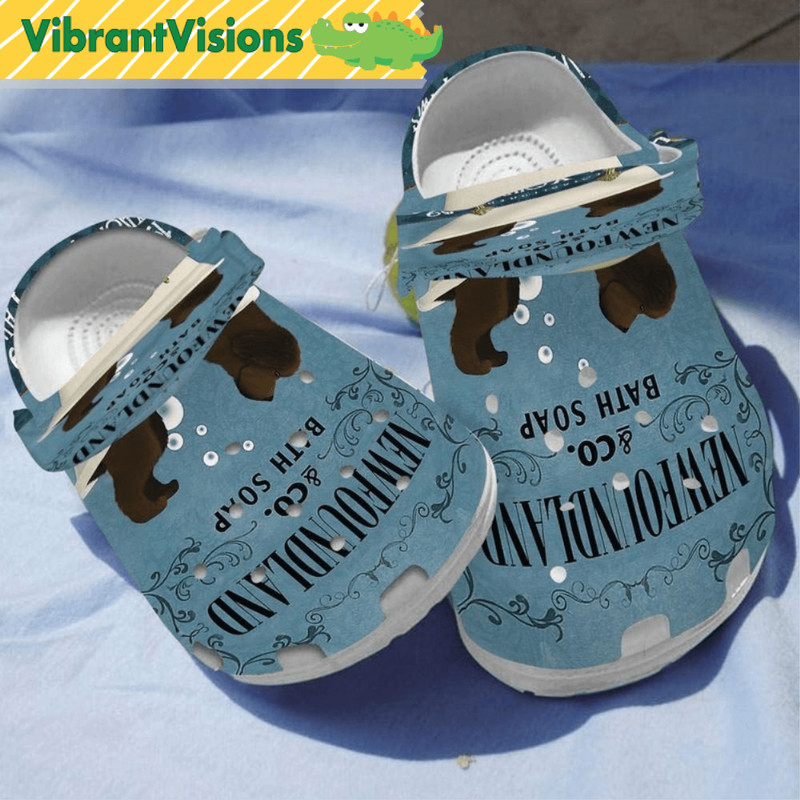 Newfoundland Print For Dog Croc Shoes 0