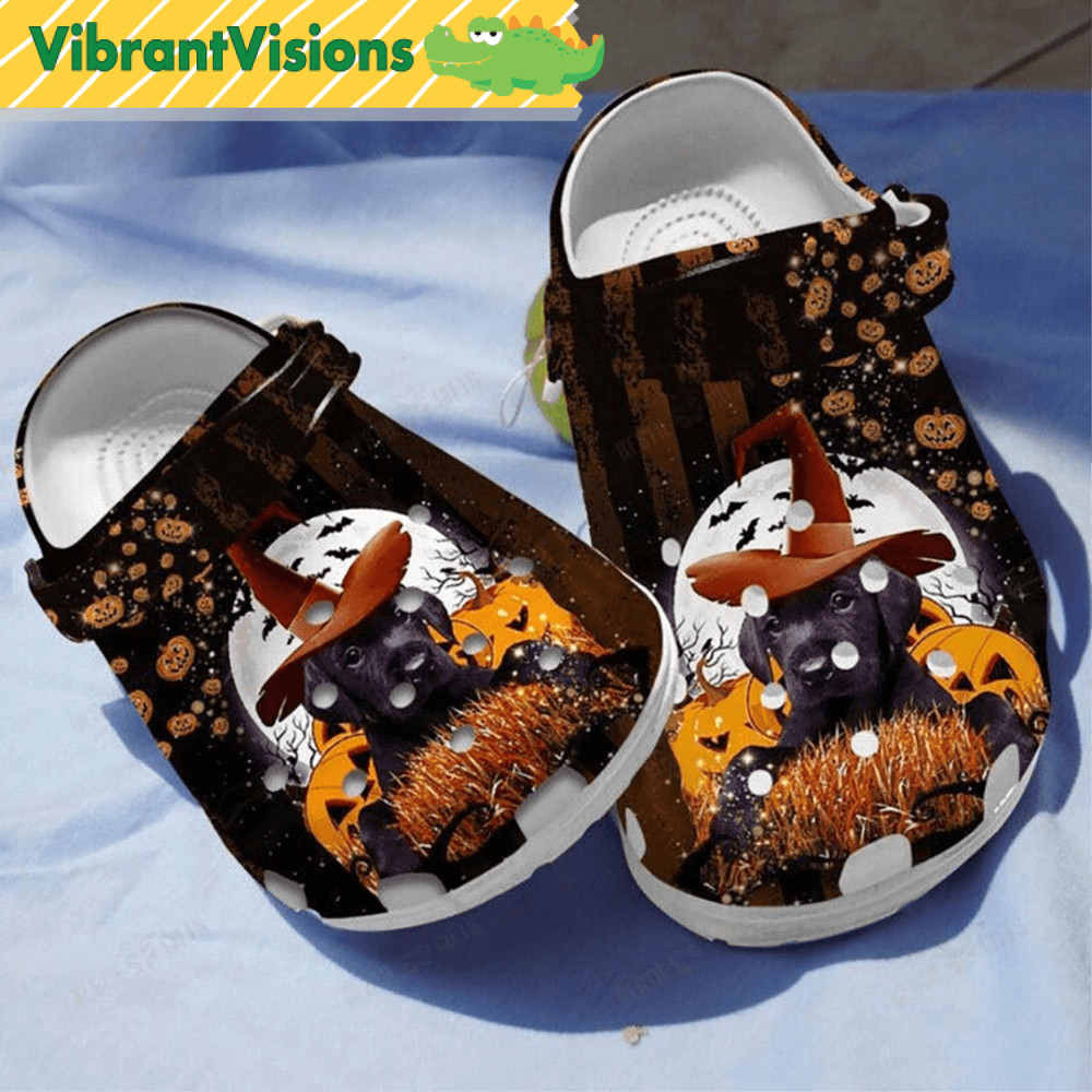 Halloween Black Labrador Crocs 0