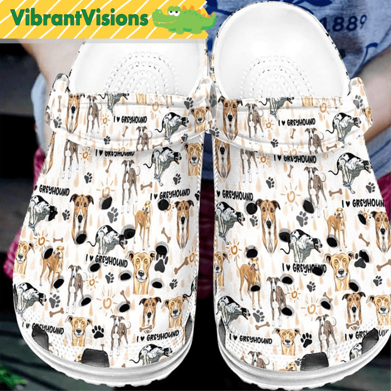 Greyhound Puppy Crocs Clog Shoes 0