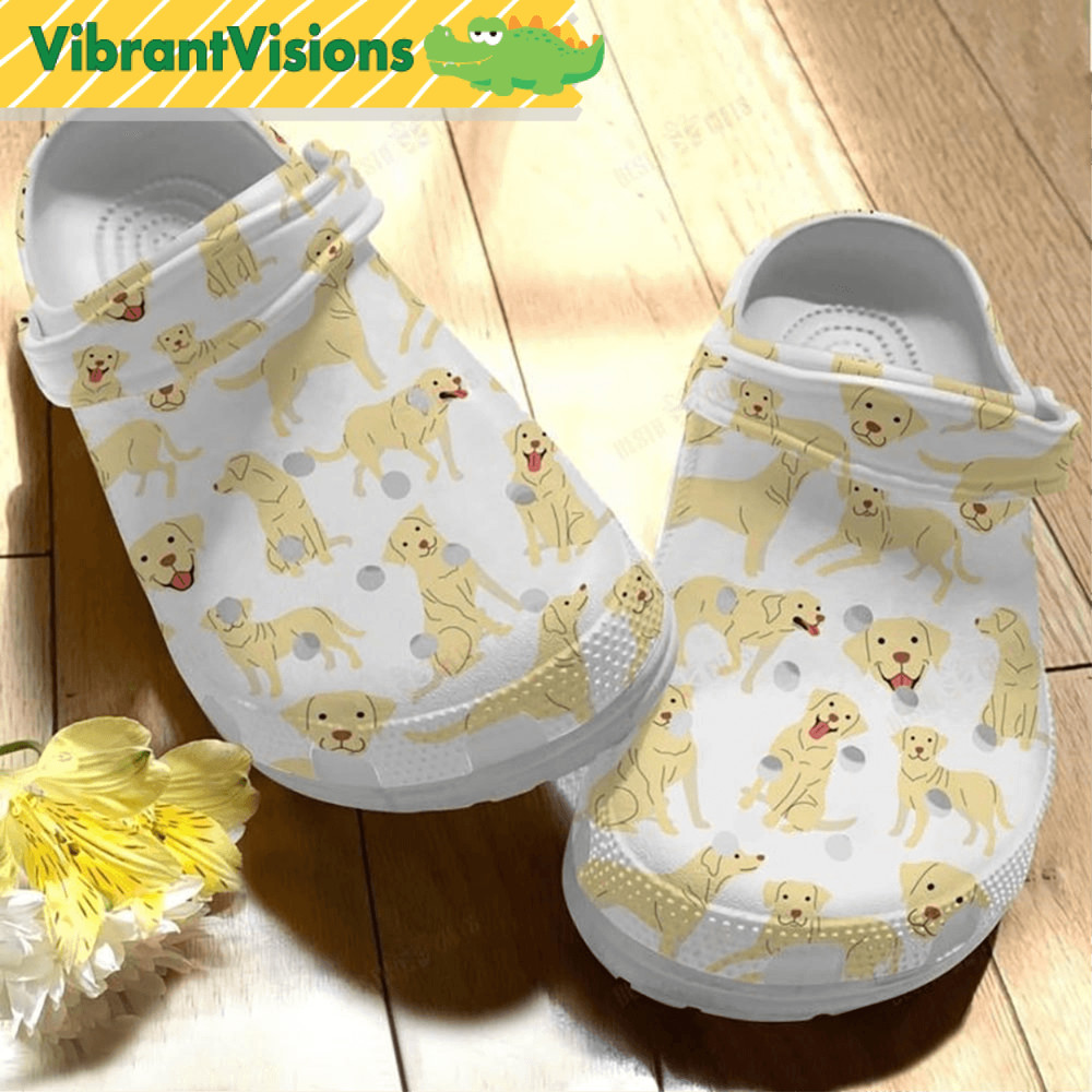 Golden Labrador Pattern Crocs 0