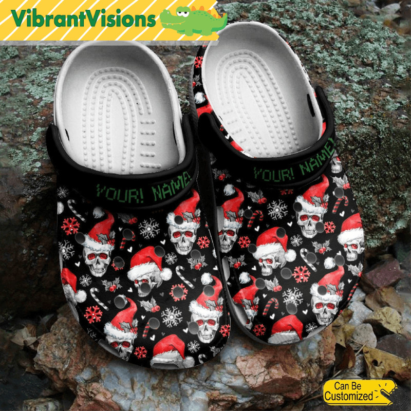 Personalized Christmas Crocs Skull Classic Clogs Shoes Clogs Shoes For Men Women And Kid Funny Clog 0