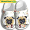 Funny Pug Puppy Rose Dog Crocs 0