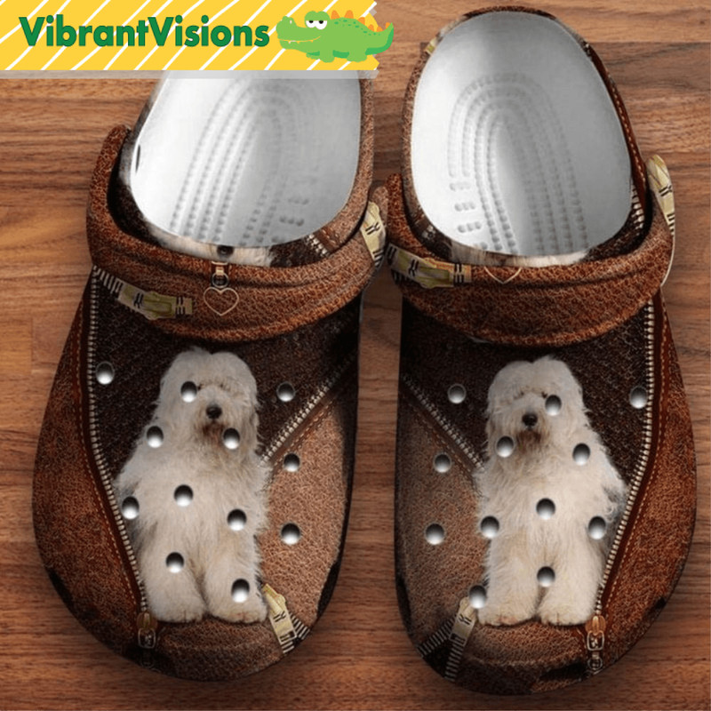 Funny Leather Old Dog Crocs 0