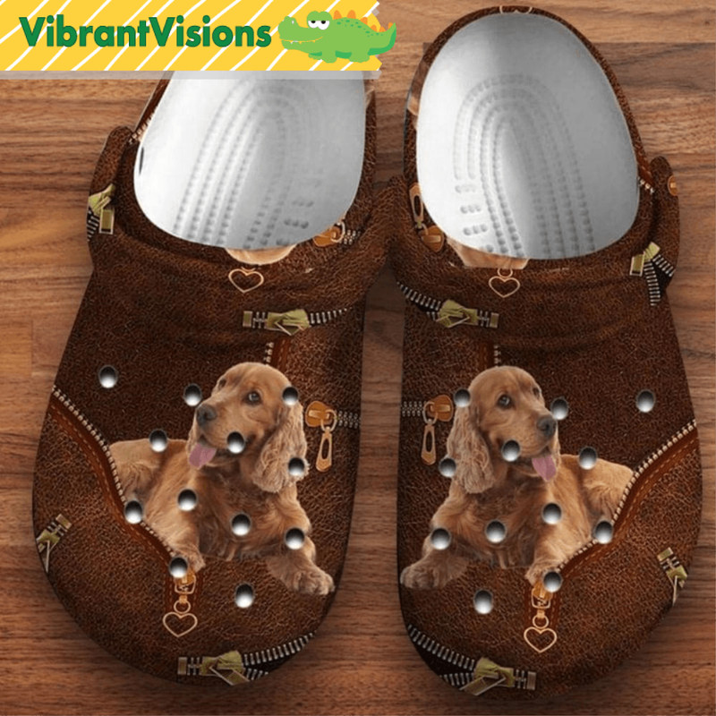 Funny Irish Setter Leather Dog Crocs 0
