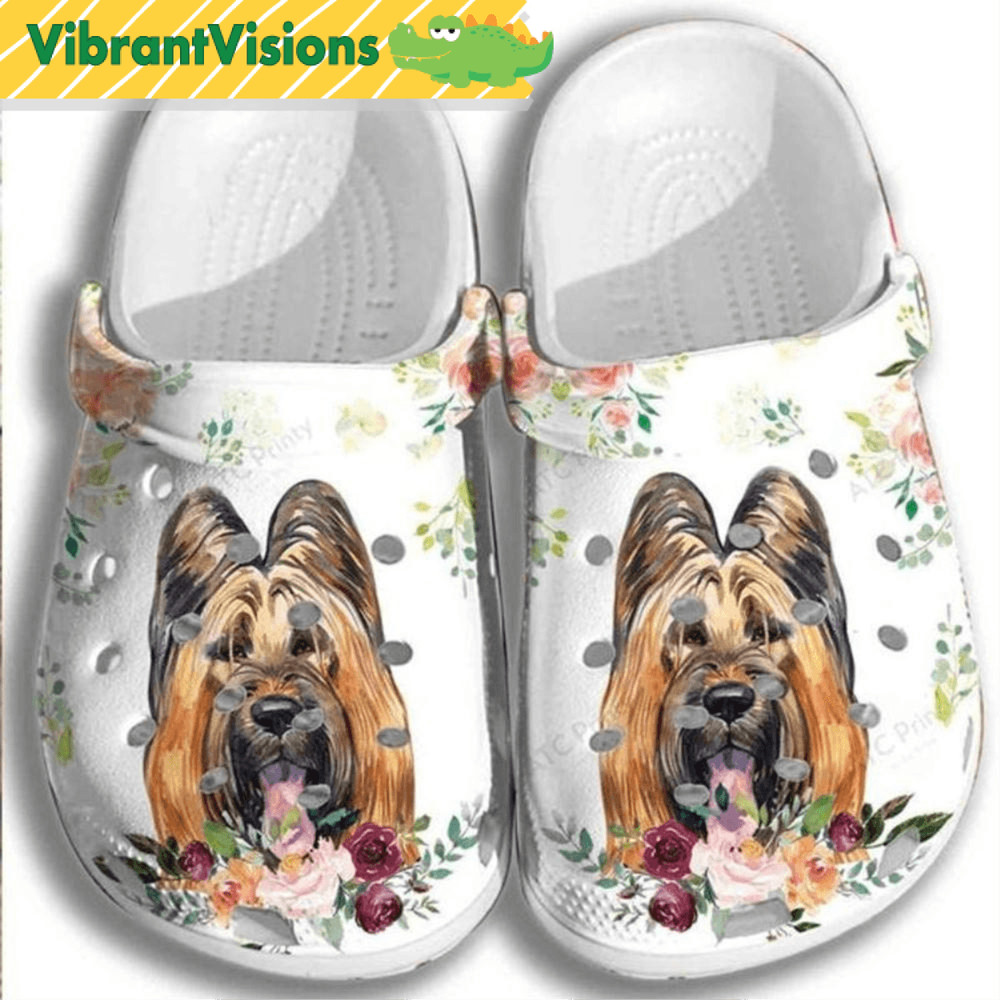 Funny Dog Rose Flower Crocs 0