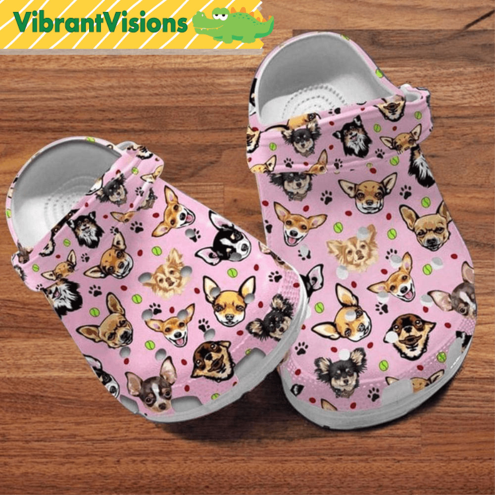 Funny Chihuahua Pattern Dog Crocs 0