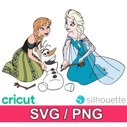 frozen svg and png files bundle for cricut and silhouette - vector images, clipart 2