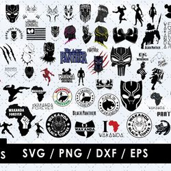 black panther svg files, black panther png files, vector png images, svg cut file for cricut, clipart bundle pack