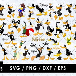 daffy duck svg files, daffy duck png files, vector png images, svg cut file for cricut, clipart bundle pack