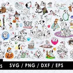 dalmatians svg files, dalmatians png files, vector png images, svg cut file for cricut, clipart bundle pack