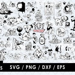 dalmatians svg files, dalmatians png files, vector png images, svg cut file for cricut, clipart bundle pack 3