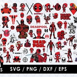 deadpool svg files, deadpool png files, vector png images, svg cut file for cricut, clipart bundle pack