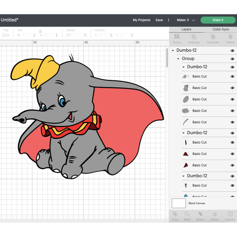 Dumbo Svg Files, Dumbo Png Files, Vector Png Images, SVG Cut File for Cricut, Clipart Bundle Pack