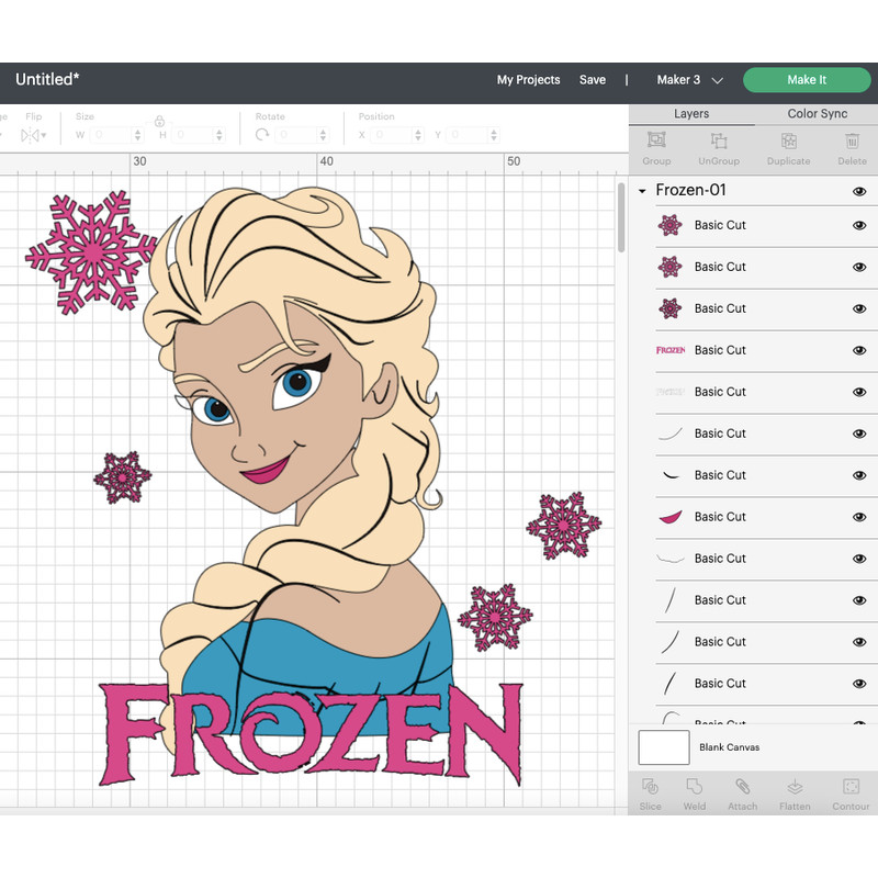 Frozen Svg Files, Frozen Png Files, Vector Png Images, SVG Cut File for Cricut, Clipart Bundle Pack