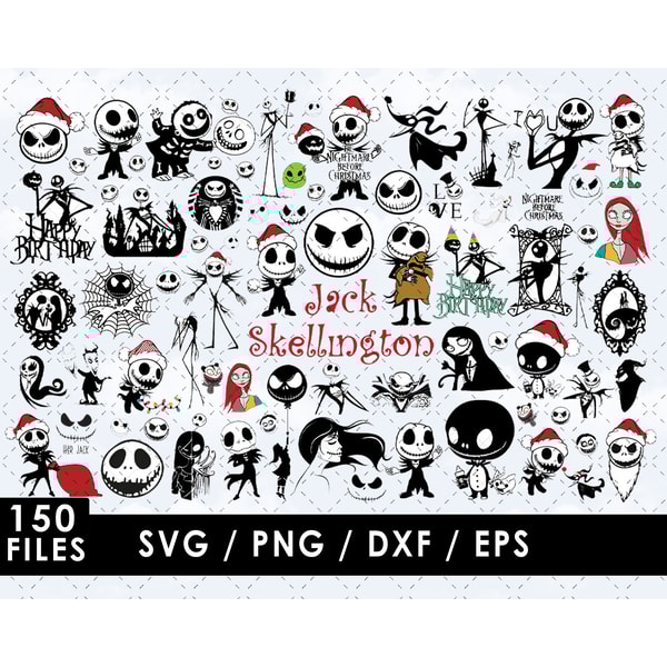 Jack Skellington Svg Files, Jack Skellington Png Files, Vect | Inspire ...