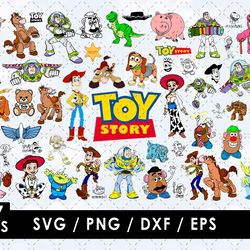 toy story svg files, toy story png files, vector png images, svg cut file for cricut, clipart bundle pack