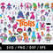 Trolls Svg Files, Trolls Png File, Vector Png Images, SVG Cut File for Cricut, Clipart Bundle Pack