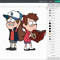 Gravity Falls Svg Files, Gravity Falls Png Files, Vector Png Images, SVG Cut File for Cricut, Clipart Bundle Pack